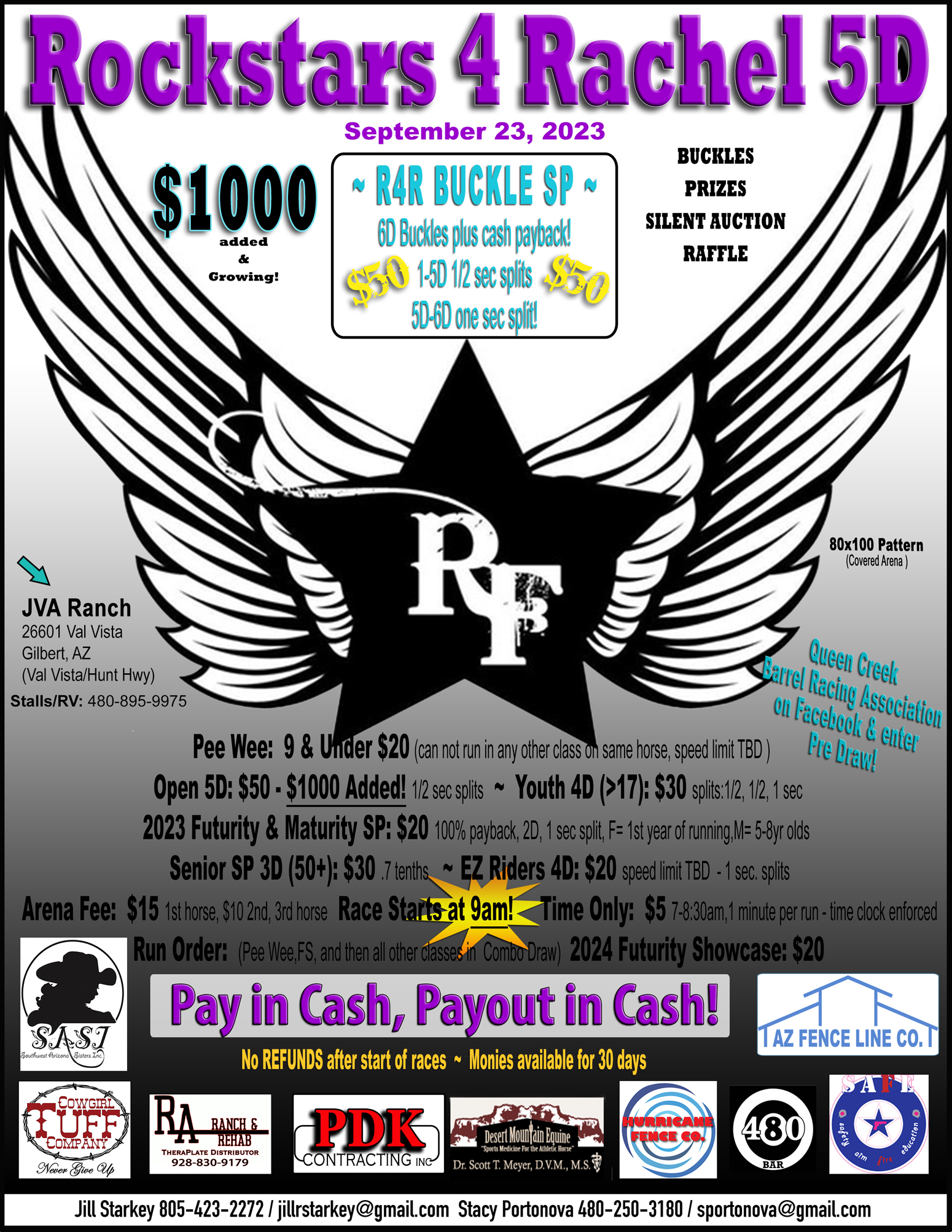 Rockstars for Rachel Barrel Race QCBRA