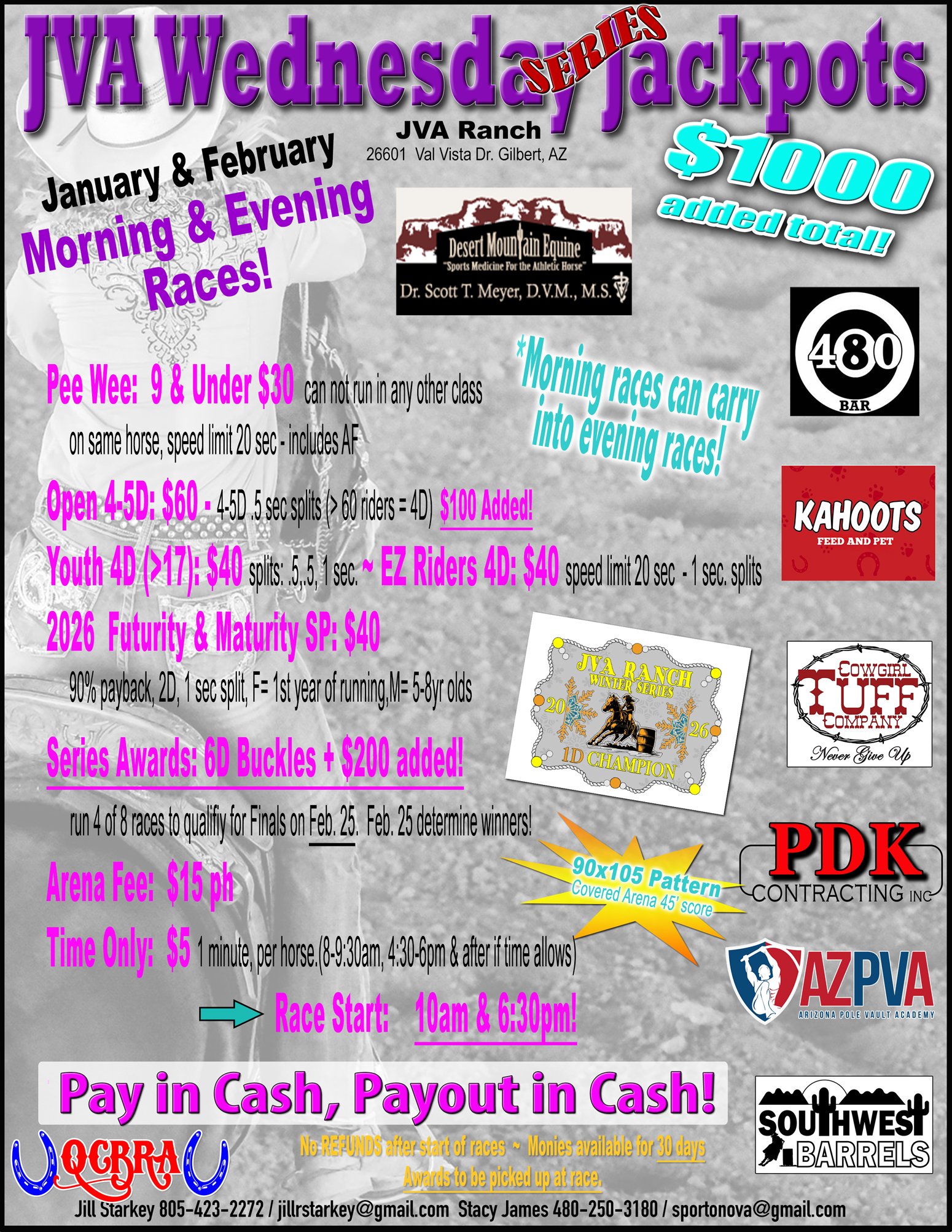 January Wednesday Jackpots JVA Ranch QCBRA January Wednesday Jackpots JVA Ranch QCBRA