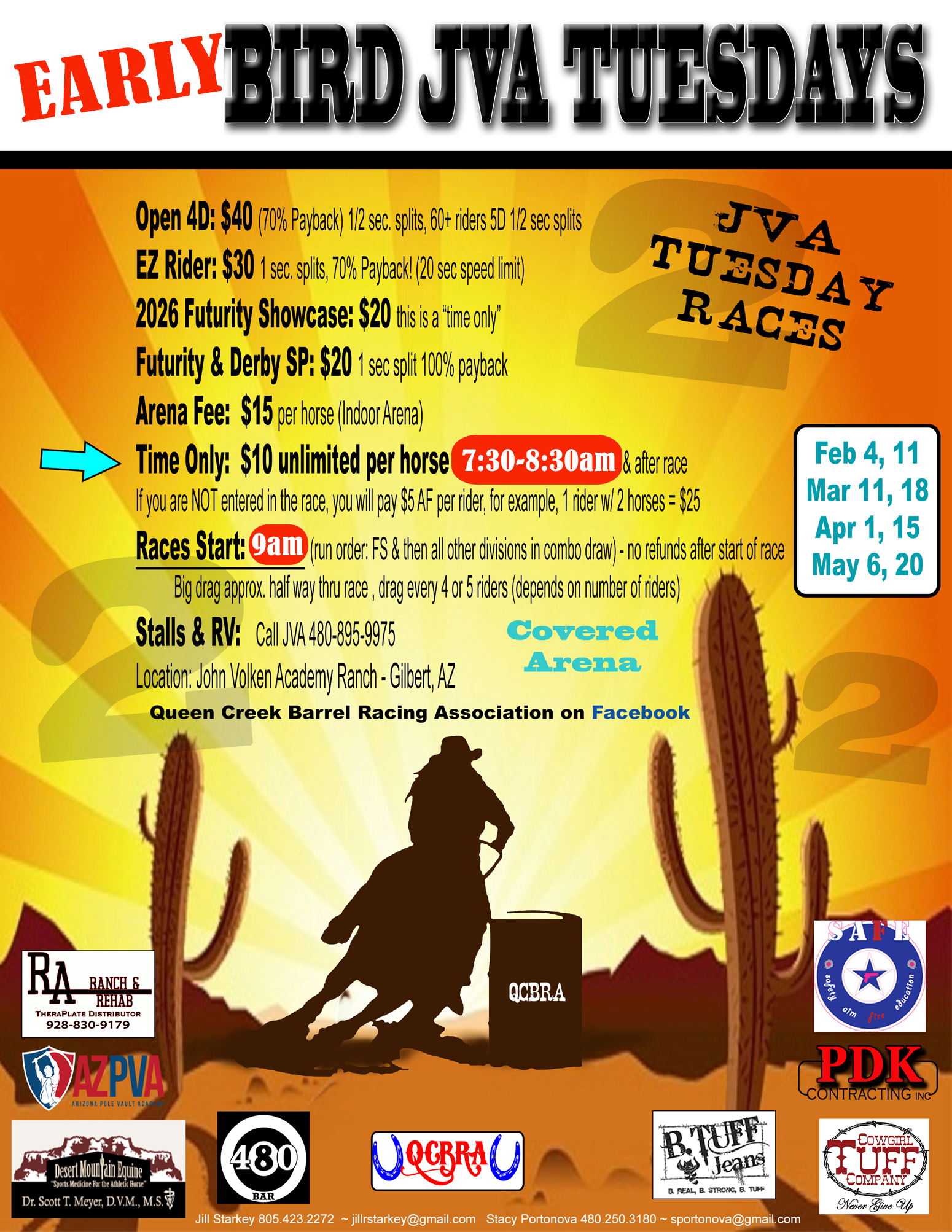 early bird tuesday jackpot JVA ranch Gilbert, AZ
